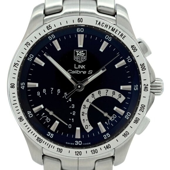 Tag Heuer LINK Men's 41.5mm Calibre S Chronograph Black Dial Watch Ref: CJF7110! - Picture 1 of 10